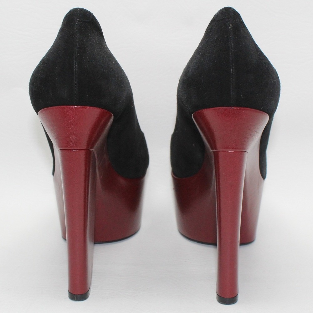 Celine Paris Phoebe Philo Era Suede & Leather Platform Block Heel Pumps 39 - Picture 5 of 9